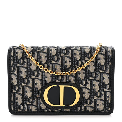 Christian Dior Oblique 30 Montaigne 2-In-1 Pouch Blue 1 of 10