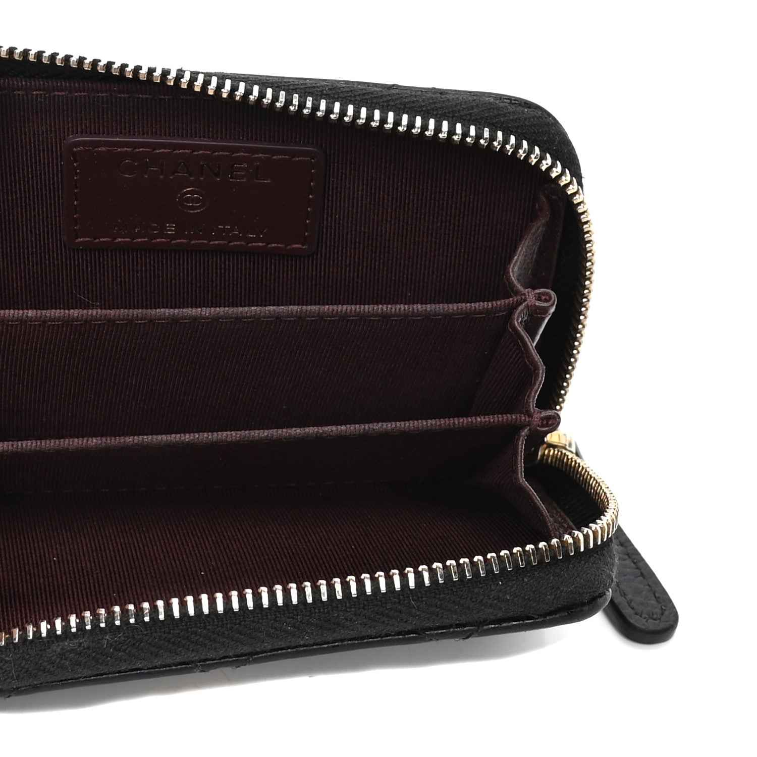 Chanel Caviar Quilted Zip Coin Purse Black 5 of 6
