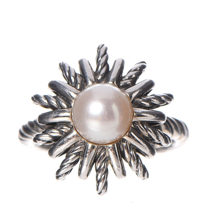 David Yurman Sterling Silver Pearl Starburst Ring 6 1 of 5