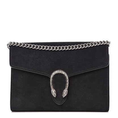 Gucci Suede Mini Dionysus Chain Wallet Black 1 of 13