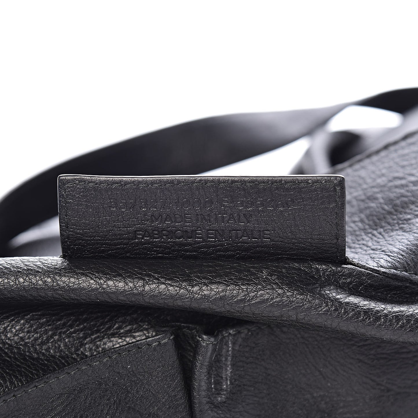 Veau Papier Classic Hardware Drop Bucket Bag Black