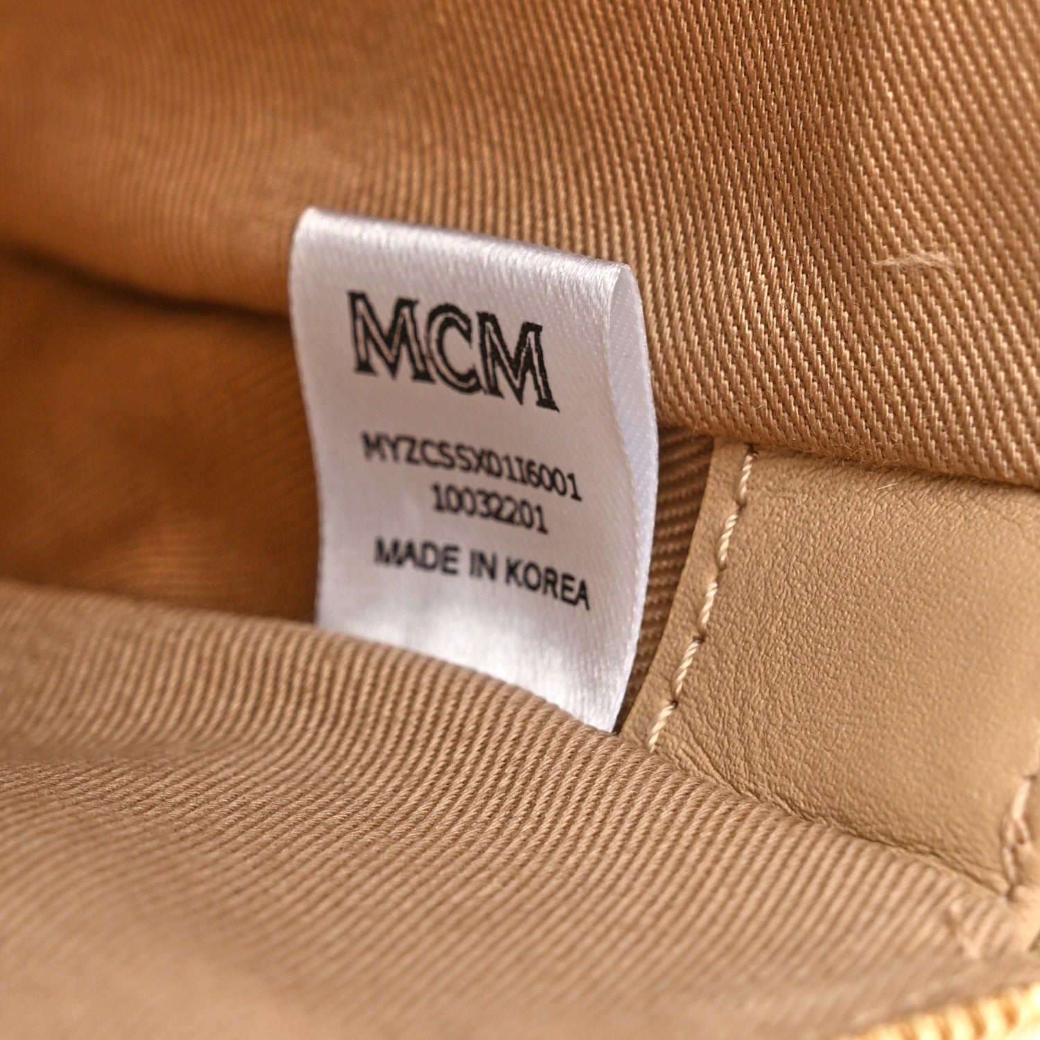 MCM Calfskin Color Splash Mini Pouch on Chain Croissant 6 of 10