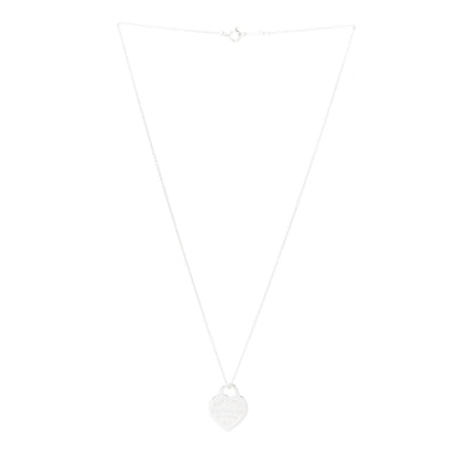 Tiffany Sterling Silver Small Return to Tiffany Heart Pendant Necklace 3 of 7