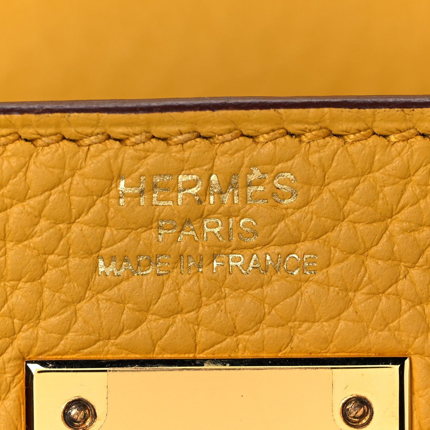 Hermes Taurillon Clemence Kelly Retourne 28 Jaune Ambre 24 of 42
