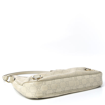 Gucci Guccissima Medium Abbey D Ring Hobo Off White 4 of 11