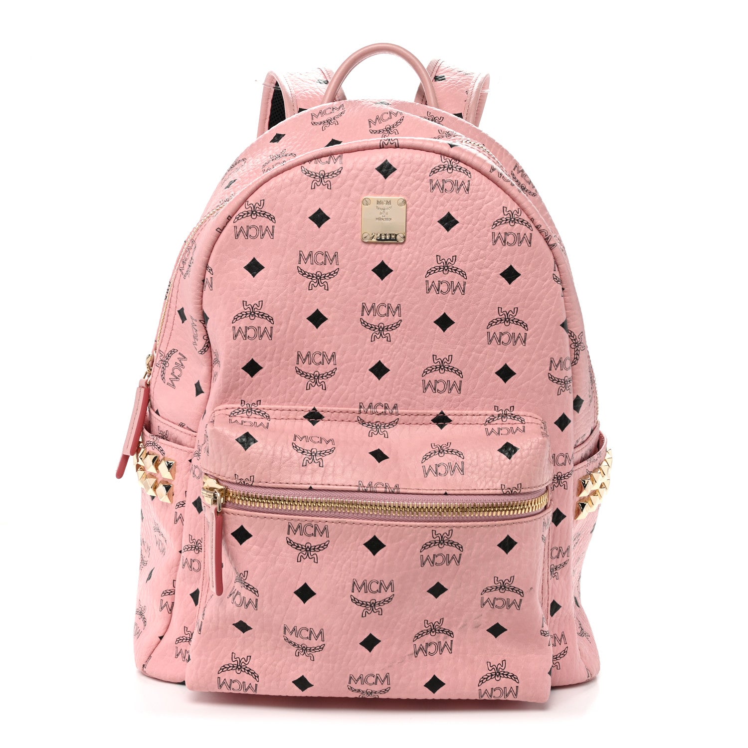 MCM Visetos Small Side Stud Stark Backpack Soft Pink 1 of 10