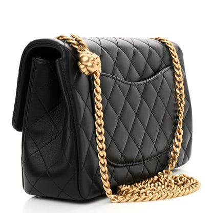 Chanel Lambskin Quilted Small Sweet Camellia Flap Black 3 of 11