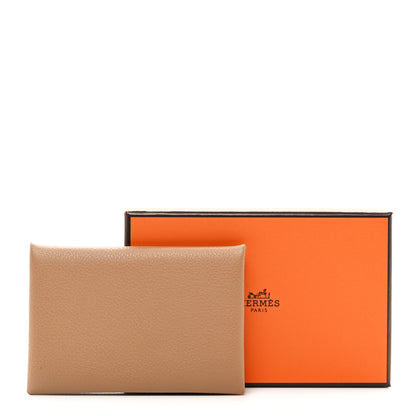 Hermes Evercolor Calvi Card Case Chai 8 of 8
