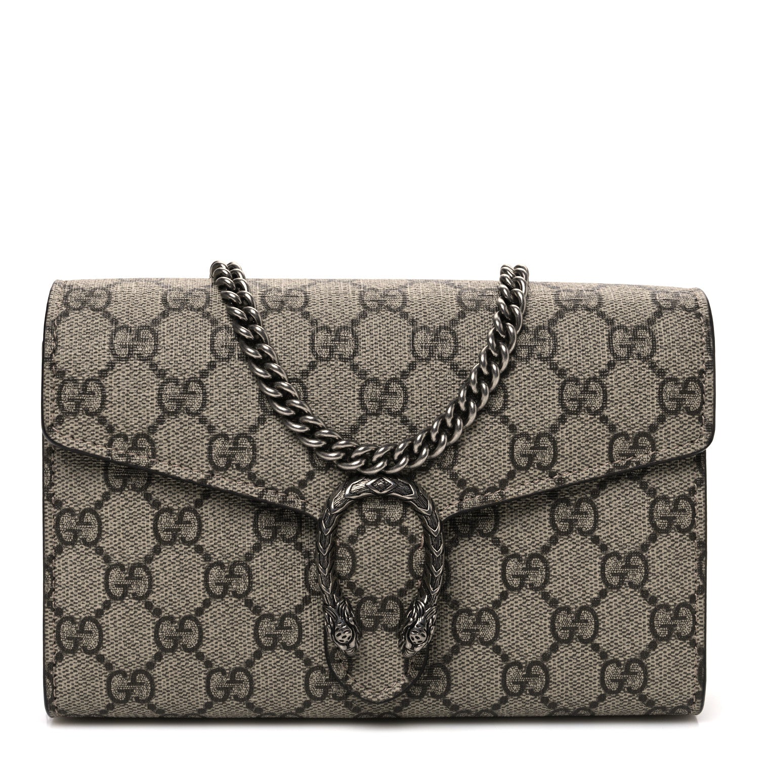 Gucci GG Supreme Monogram Mini Dionysus Chain Wallet Beige Taupe 1 of 11