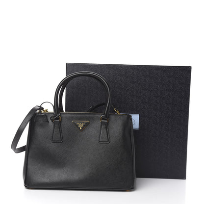 Prada Saffiano Small Galleria Double Zip Tote Black 11 of 11