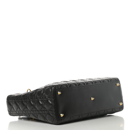Christian Dior Lambskin Cannage Large Lady Dior Black 4 of 16