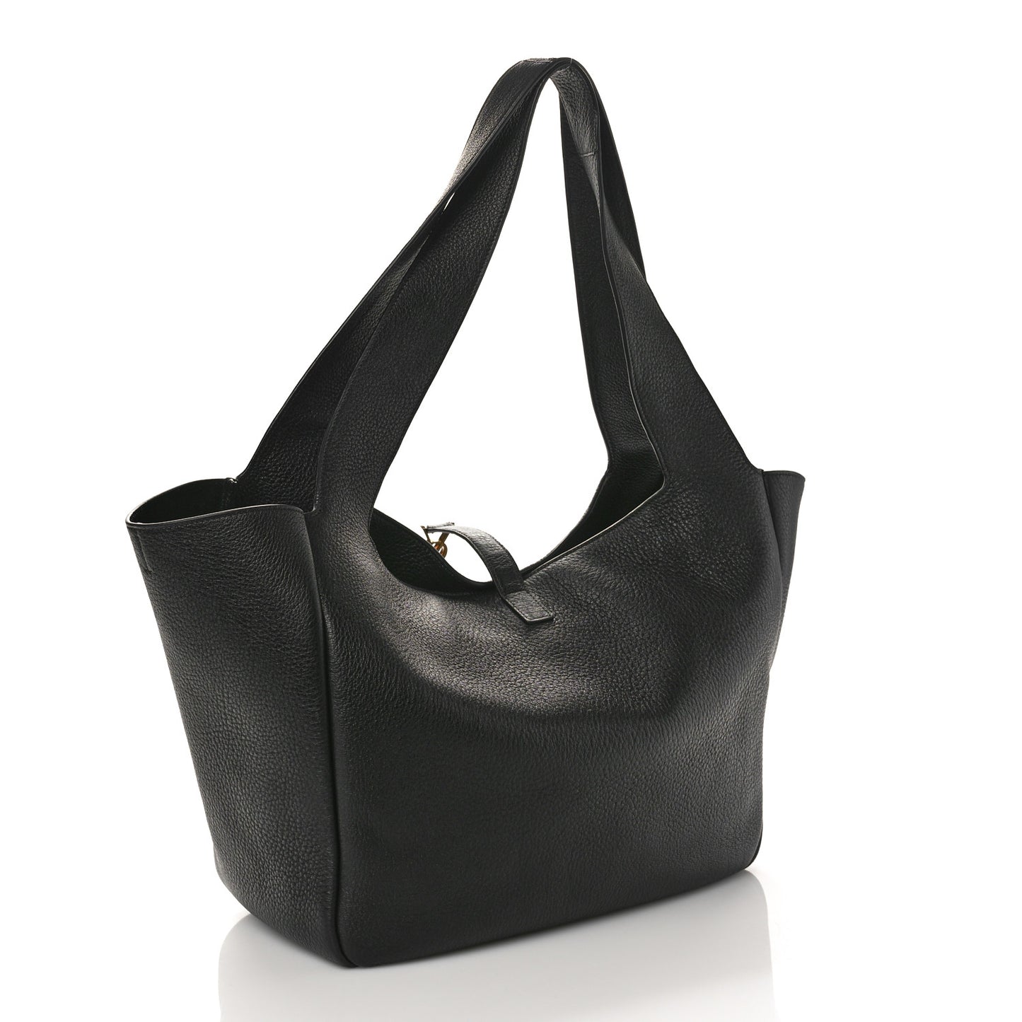 Grained Deerskin Bea Tote Black