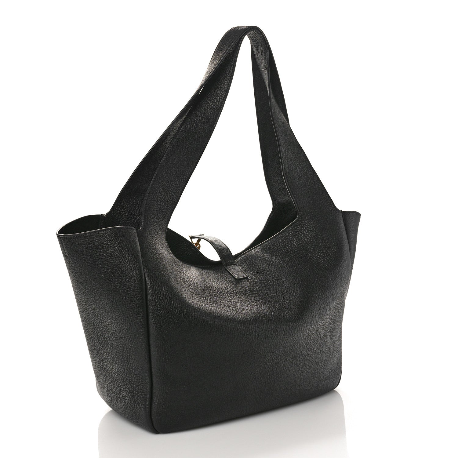 Saint Laurent Grained Deerskin Bea Tote Black 3 of 8