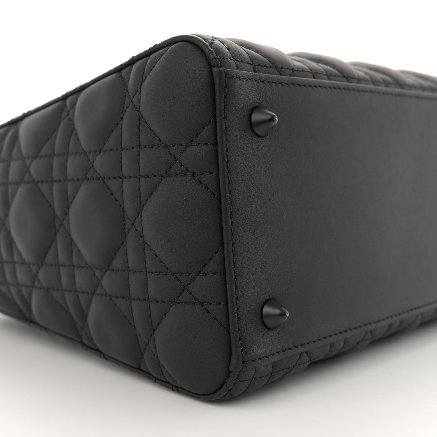 Christian Dior Ultra Matte Calfskin Cannage Medium Lady Dior Black 9 of 13