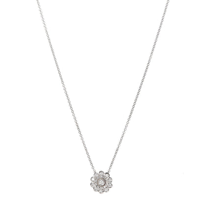 Tiffany Platinum Diamond Flower Necklace 1 of 6