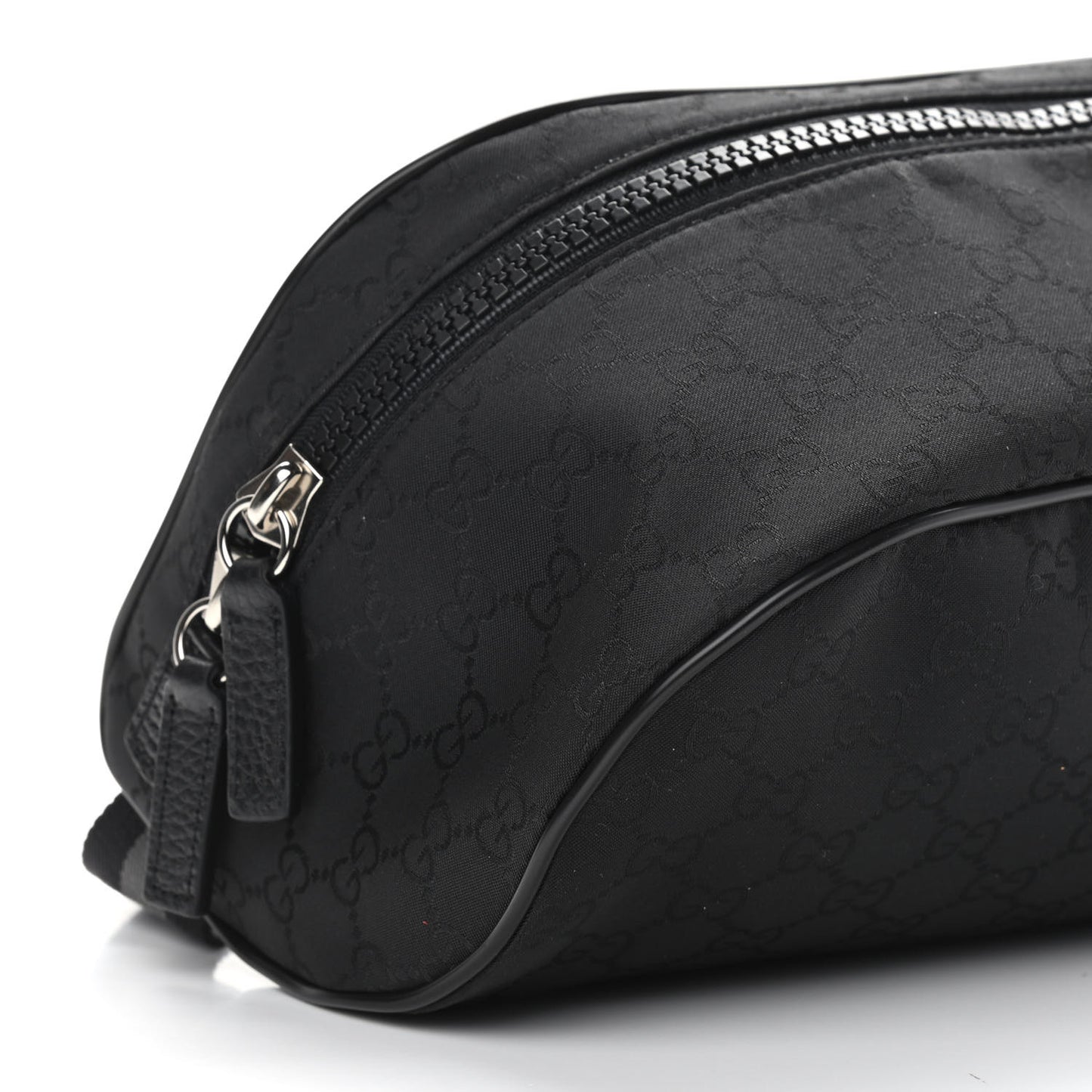 Nylon Monogram Fanny Pack Belt Bag Black