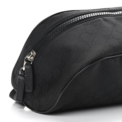 Gucci Nylon Monogram Fanny Pack Belt Bag Black 9 of 10