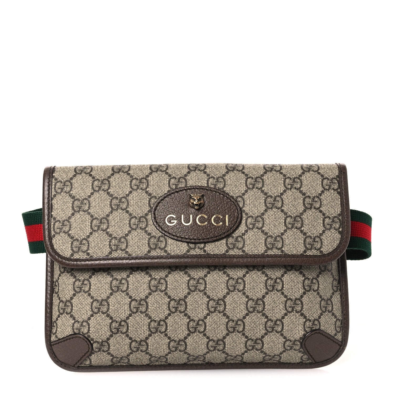 Gucci GG Supreme Monogram Neo Vintage Web Belt Bag Brown 1 of 10