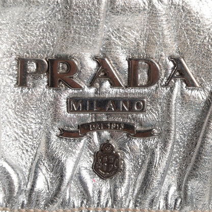 Prada Nappa Gaufre Bowler Argento 9 of 10