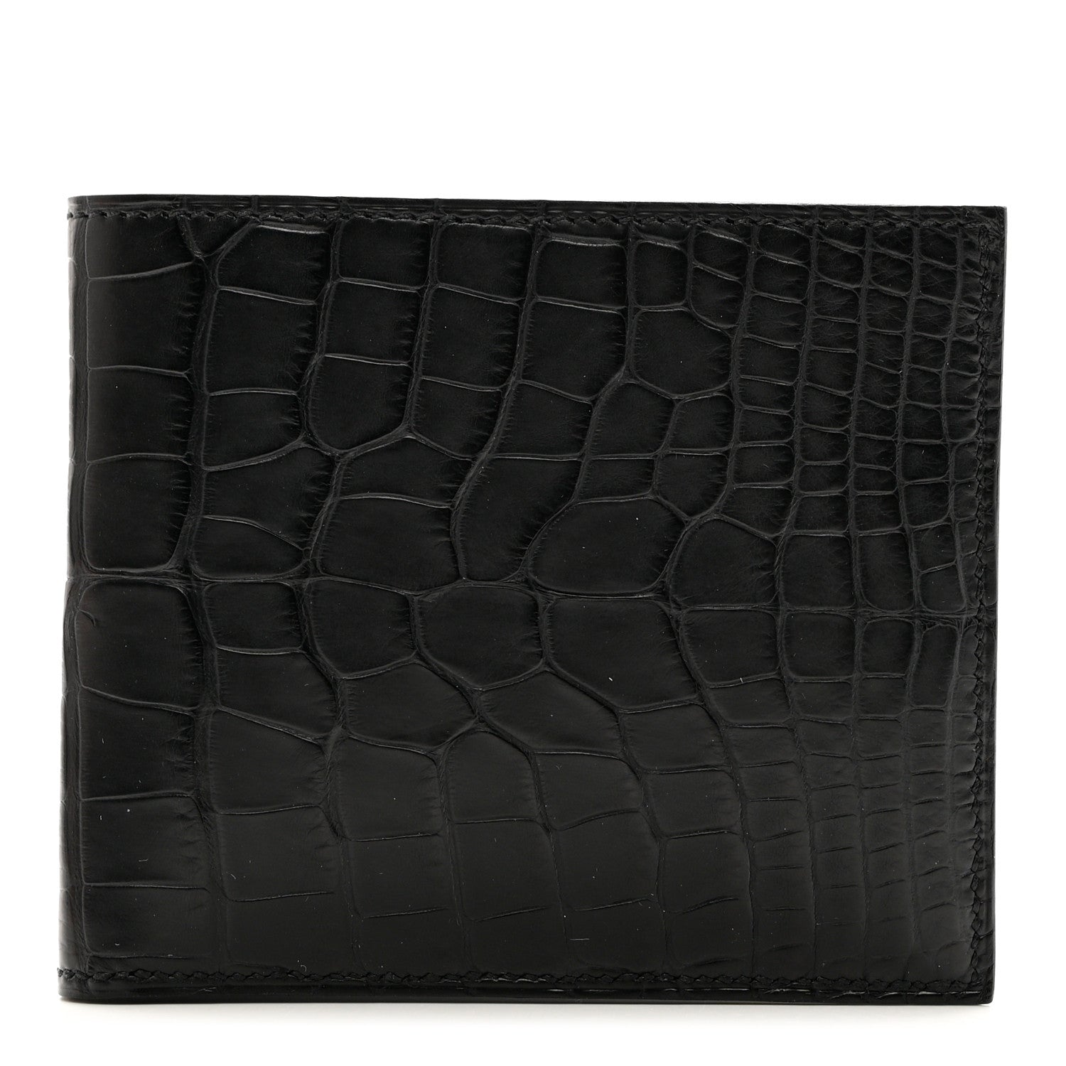 Hermes Matte Alligator MC2 Copernic Compact Wallet Black 1 of 7