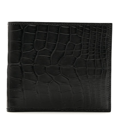 Hermes Matte Alligator MC2 Copernic Compact Wallet Black 1 of 7