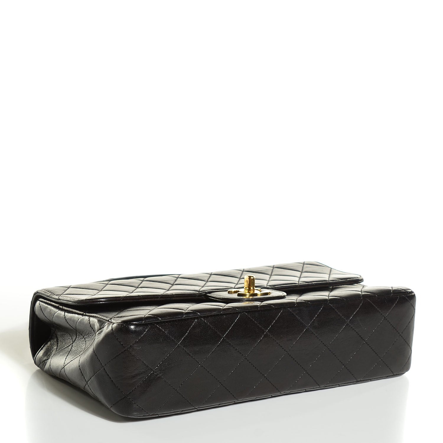 Chanel Lambskin Quilted Medium Rectangular Kelly Flap Bag Black 5 of 10