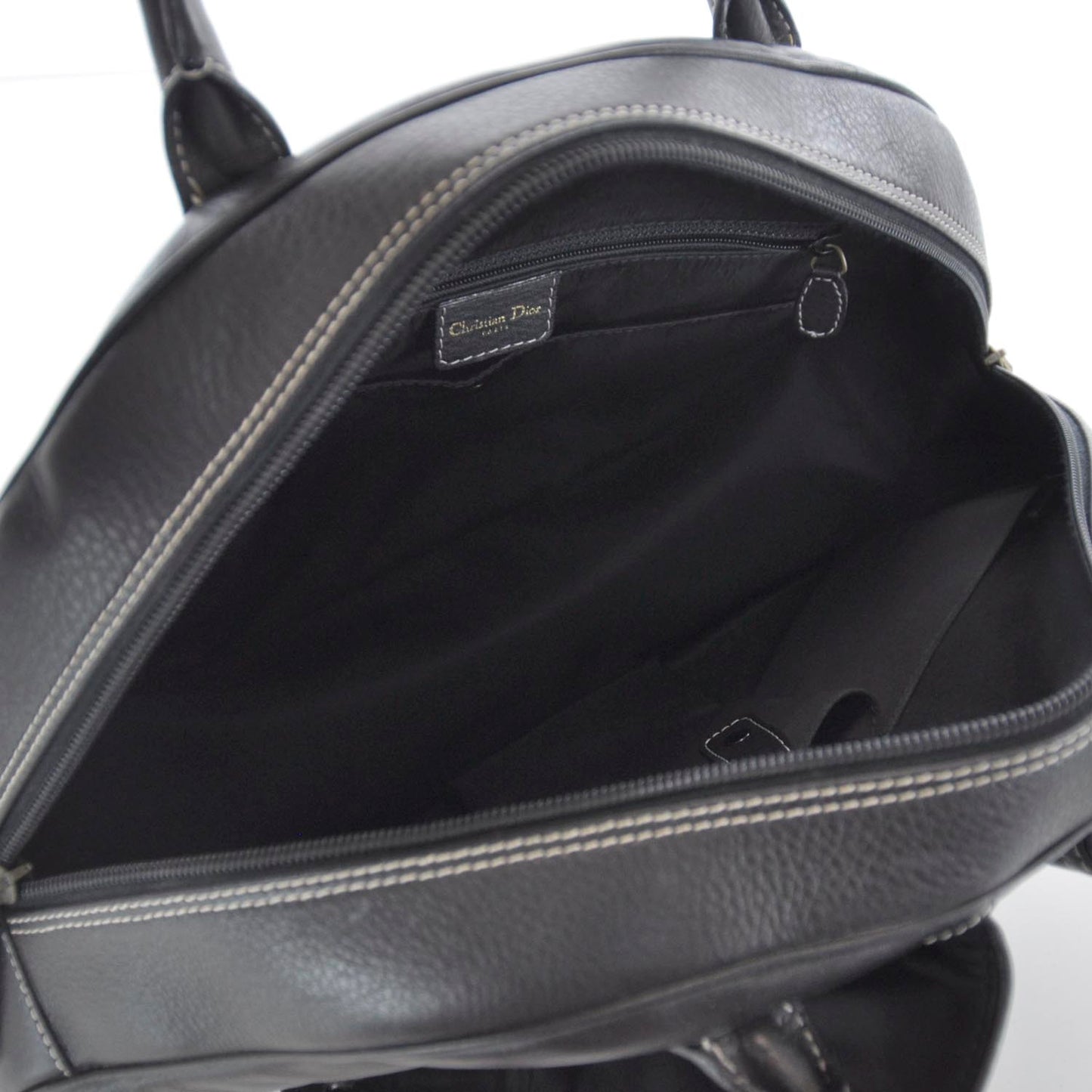 Leather Saddle Bowler Black