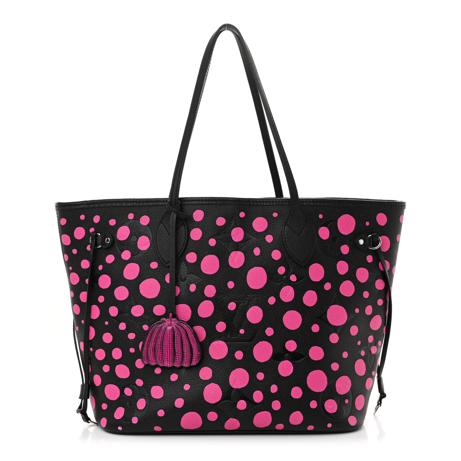 Louis Vuitton LV X YK Empreinte Infinity Dots Neverfull MM Black Fuchsia 1 of 13