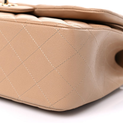 Chanel Caviar Quilted Jumbo Double Flap Beige 9 of 9