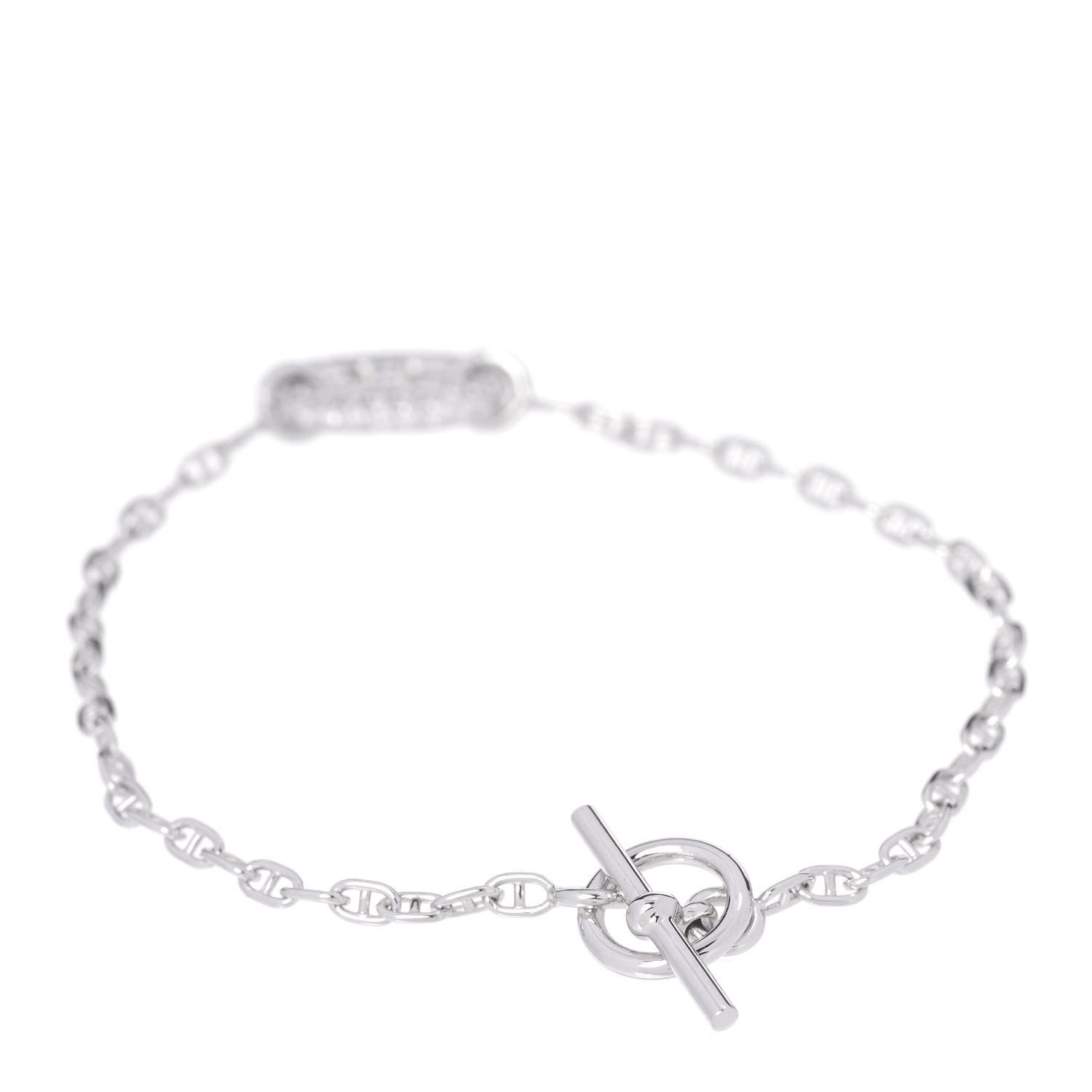 Hermes 18K White Gold Diamond Farandole Bracelet SH 3 of 5