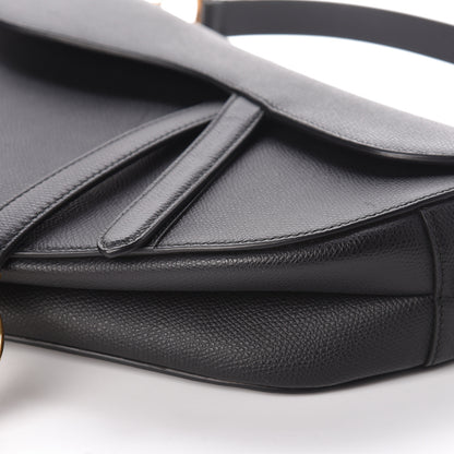 Christian Dior Grained Calfskin Saddle Bag Black 6 of 10