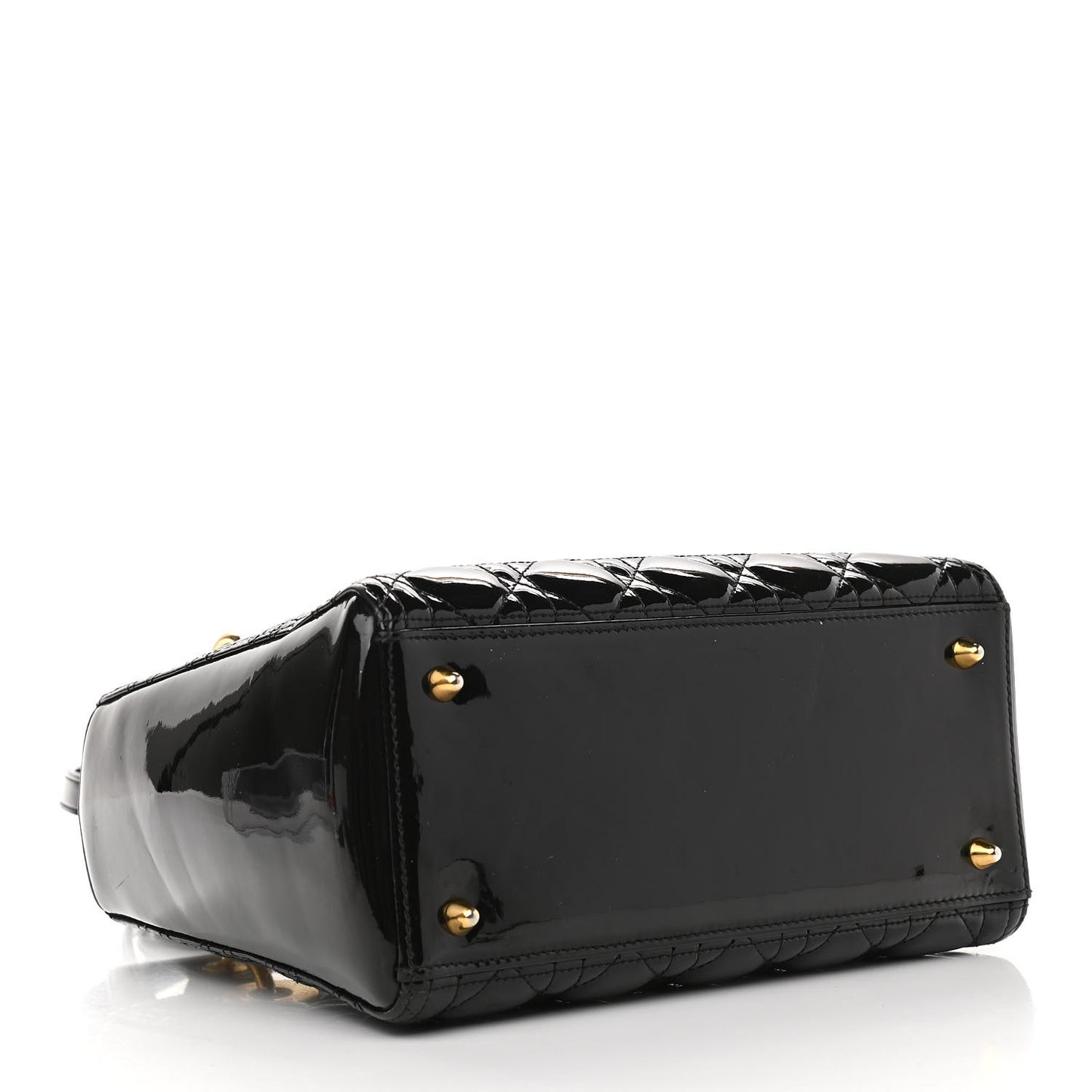 Patent Cannage Medium Lady Dior Black