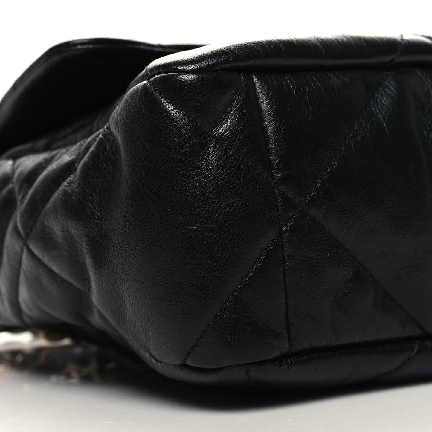 Goatskin Quilted Large Chanel 19 Flap Black