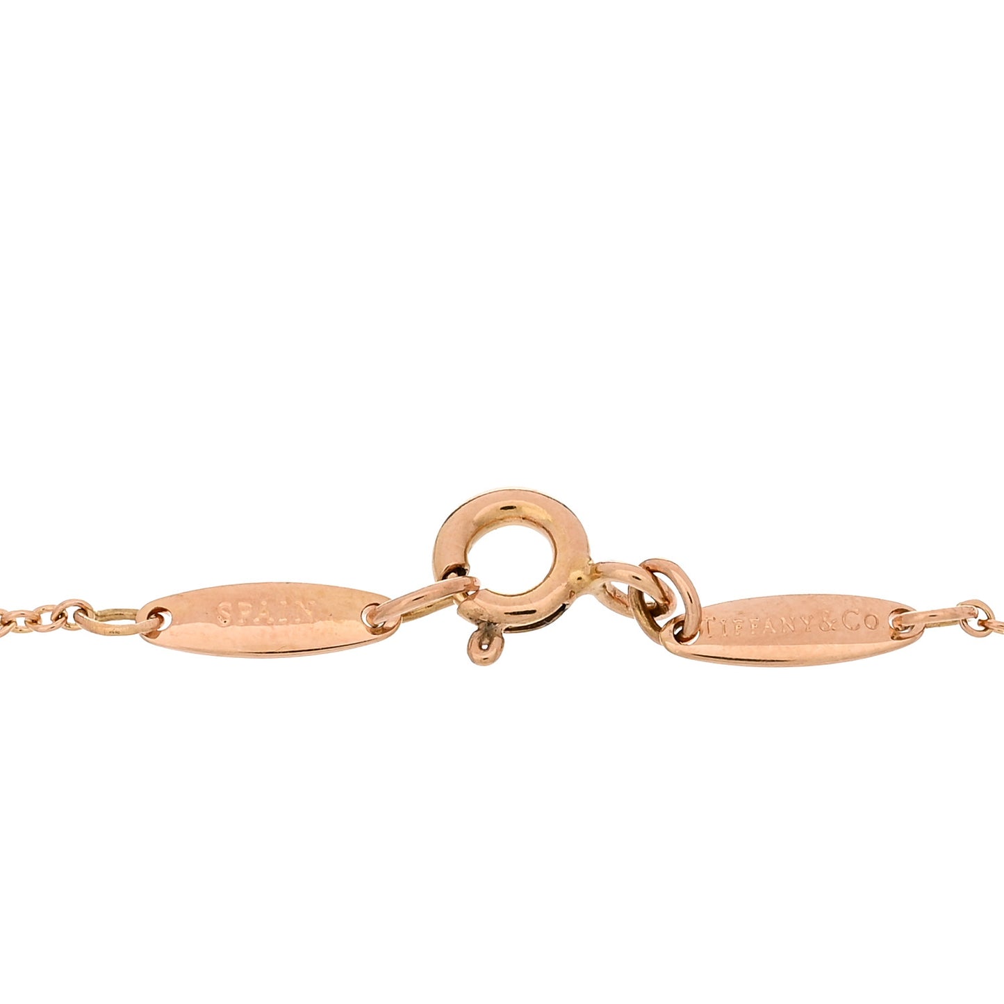 18K Rose Gold Diamond Elsa Peretti Diamonds by the Yard Open Heart Bracelet