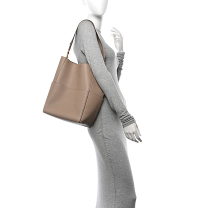 Celine Soft Grained Calfskin Sangle Bucket Bag Dune 2 of 9