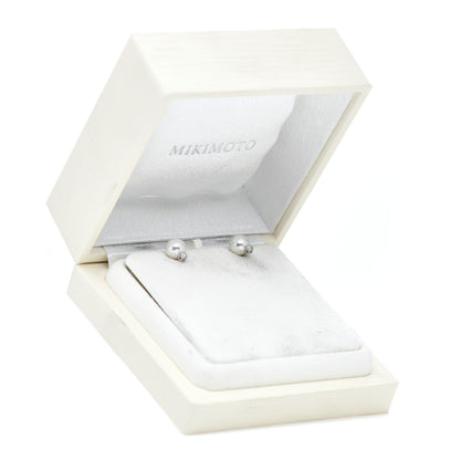 Mikimoto 18K White Gold Diamond Akoya Pearl 7-7.5mm Stud Earrings 5 of 5