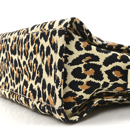 Marc Jacobs Cotton Canvas Leopard Print Large The Traveler Tote Bag 10 of 10