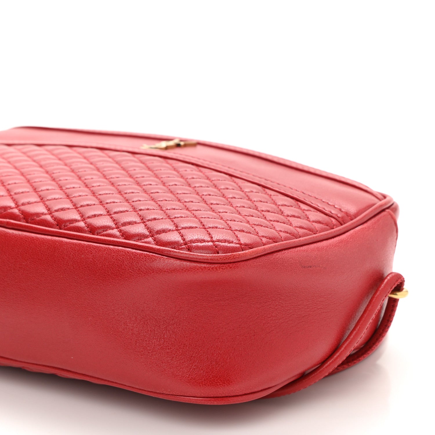 Saint Laurent Lambskin Quilted Victoire Camera Bag Rouge Eros 10 of 11