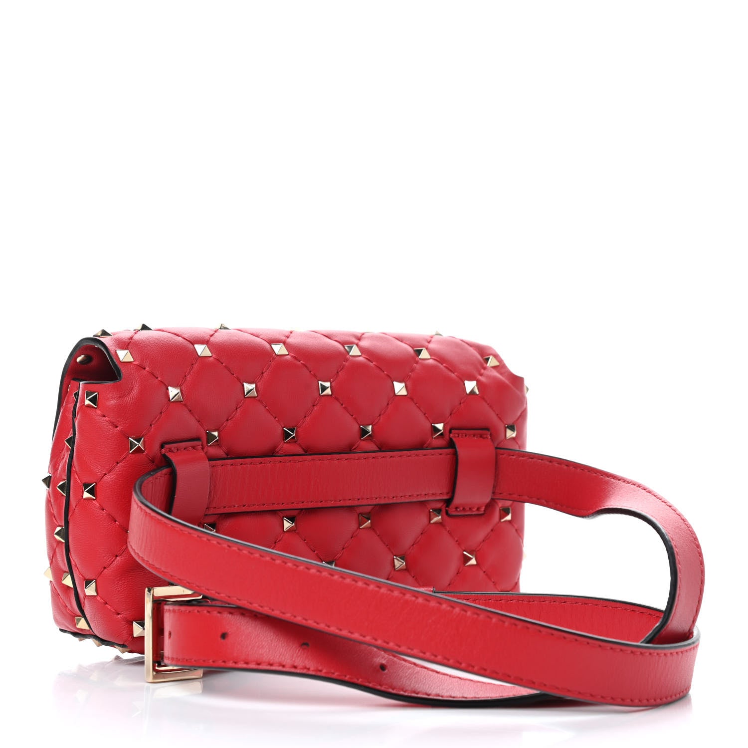 Valentino Garavani Nappa Rockstud Spike Belt Bag Rouge Pur 3 of 10