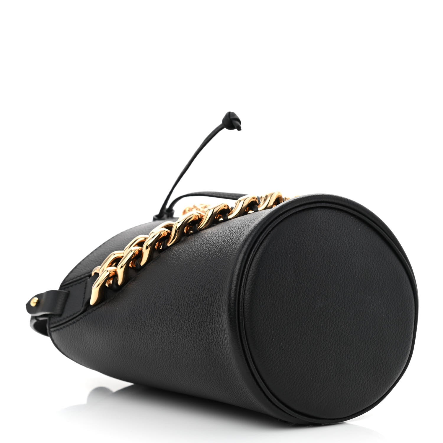 Versace Calfskin Medusa Chain Bucket Bag Black 3 of 10