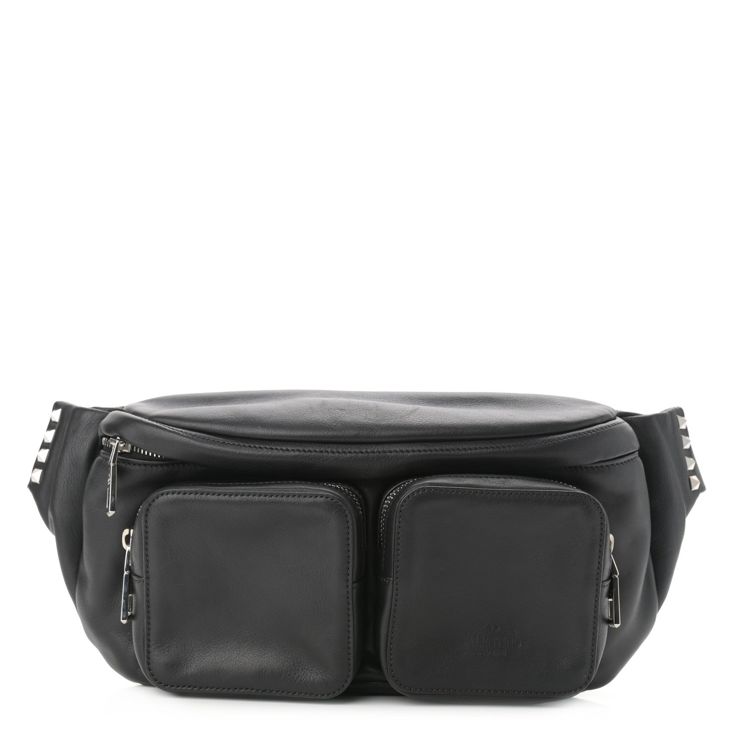 Valentino Garavani Calfskin Rockstud Belt Bag Black 1 of 9