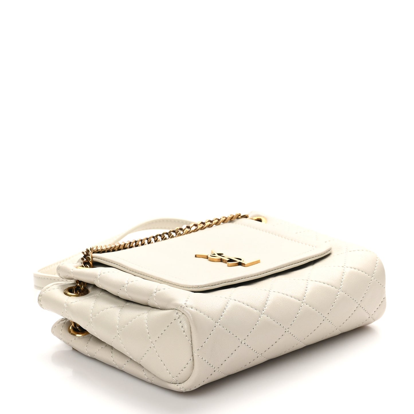 Lambskin Quilted Monogram Mini Nolita Crema Soft