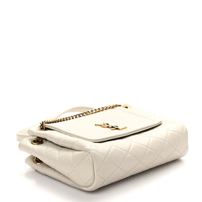 Saint Laurent Lambskin Quilted Monogram Mini Nolita Crema Soft 4 of 11