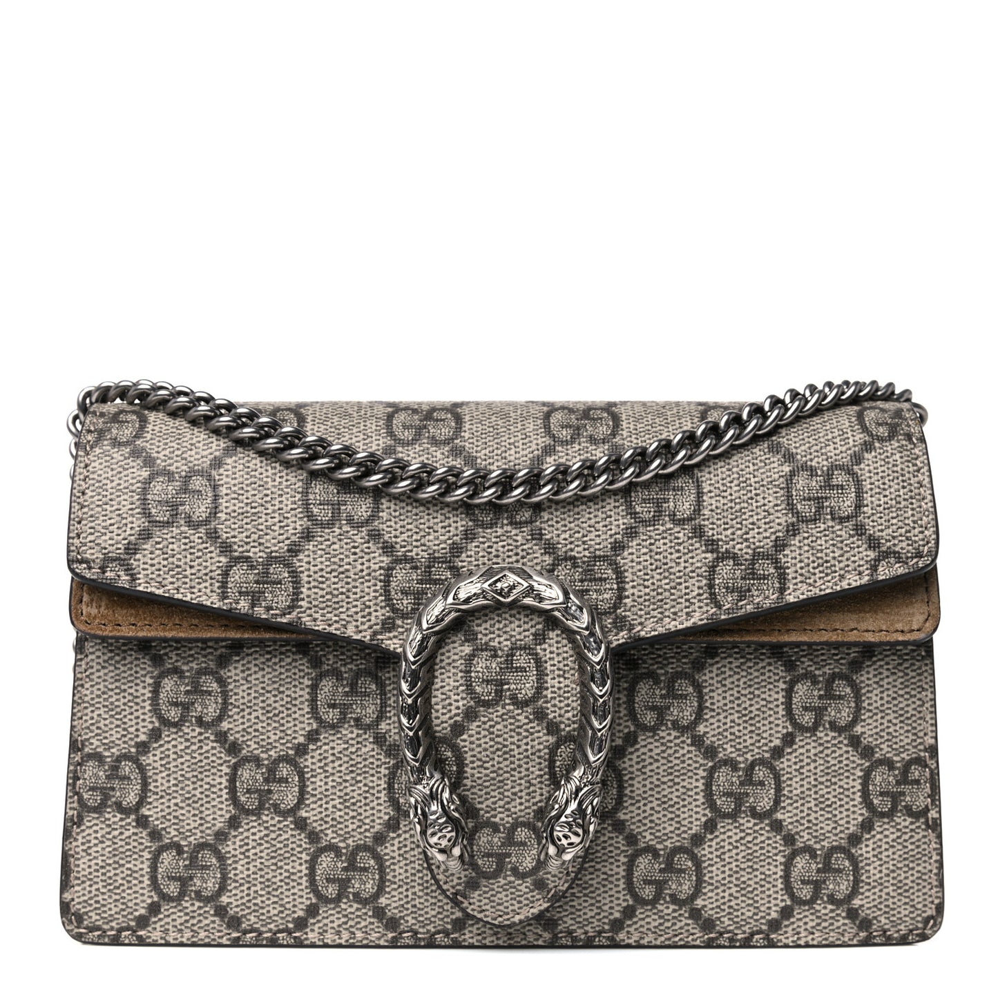 GG Supreme Monogram Super Mini Dionysus Shoulder Bag Taupe