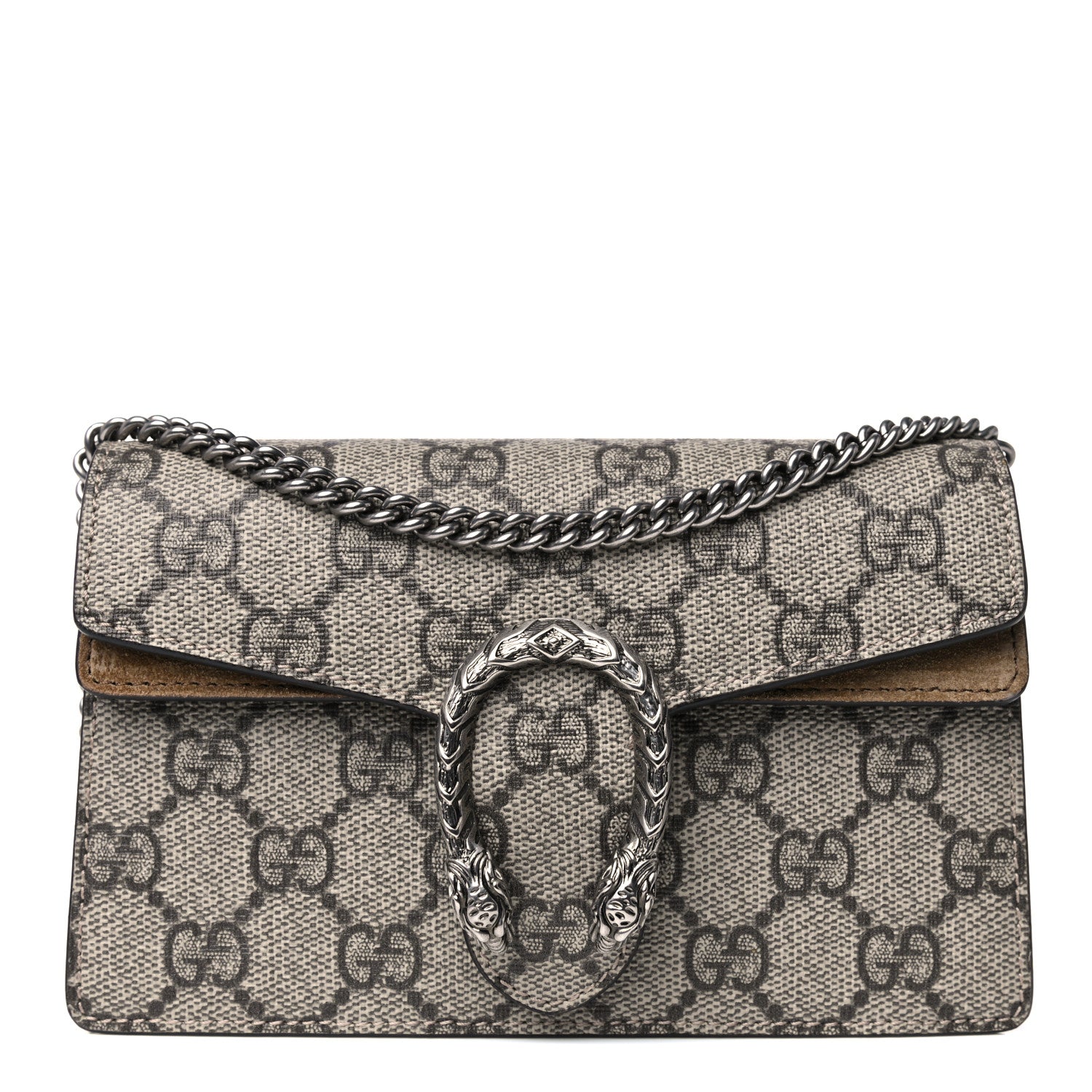 Gucci GG Supreme Monogram Super Mini Dionysus Shoulder Bag Taupe 1 of 10