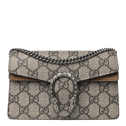 Gucci GG Supreme Monogram Super Mini Dionysus Shoulder Bag Taupe 1 of 10