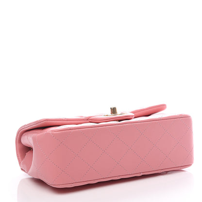 Chanel Lambskin Quilted Mini Rectangular Flap Pink 3 of 14