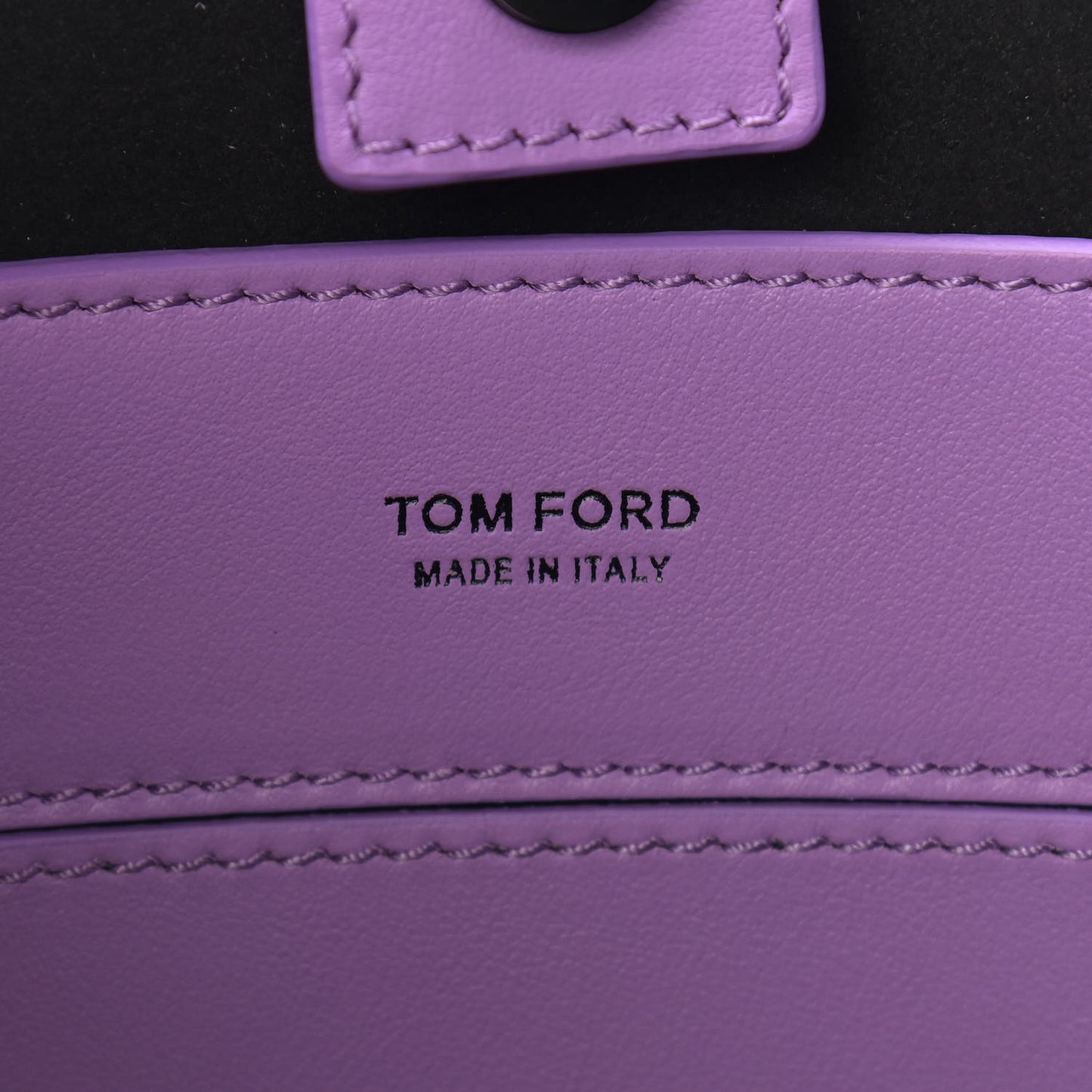 Calfskin Perforated Mini Logo Tote Purple