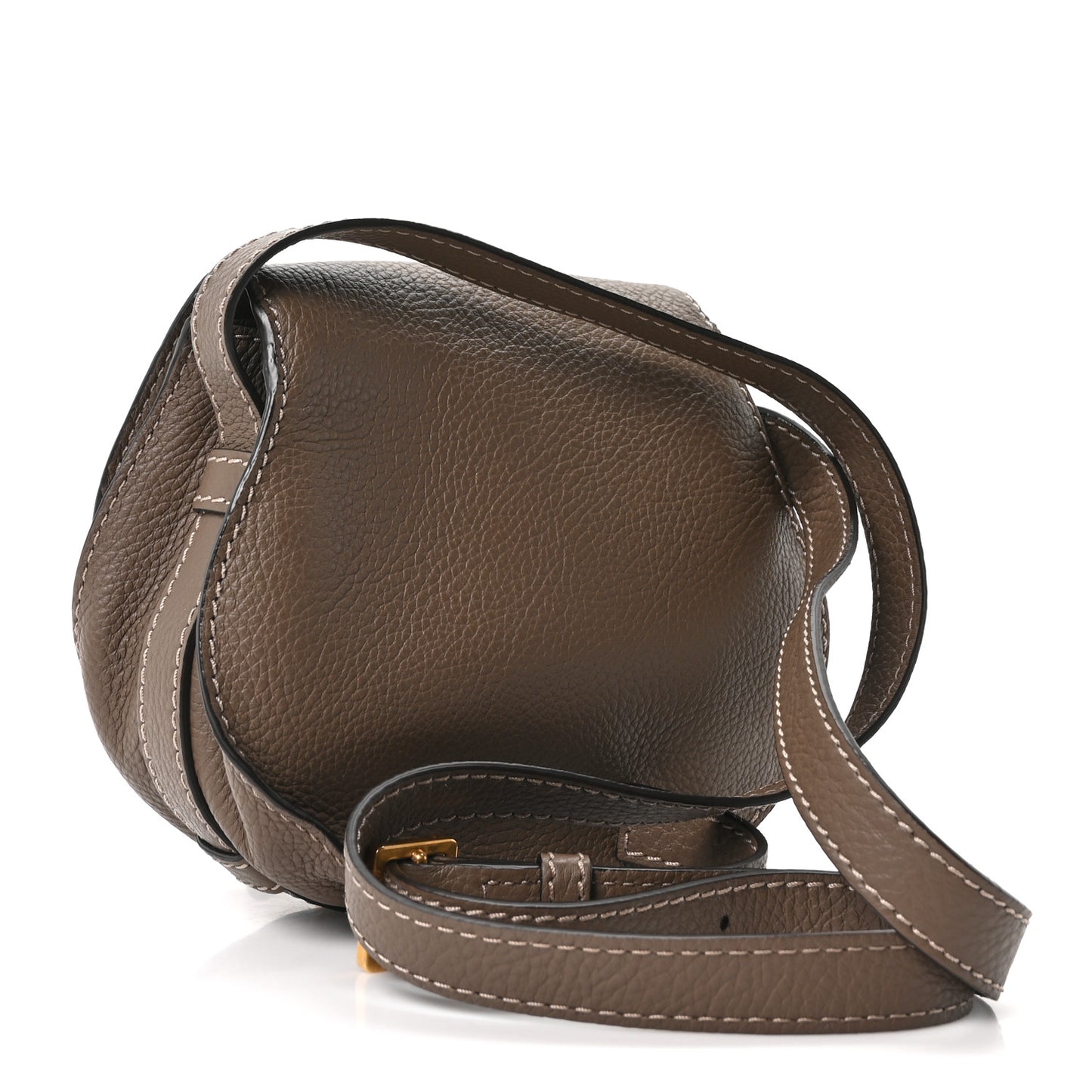 Calfskin Mini Marcie Round Crossbody Bag  Army Green