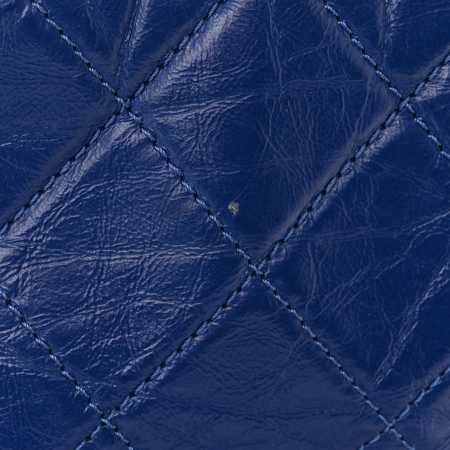 Aged Smooth Calfskin Quilted Medium Gabrielle Logo Hobo Blue